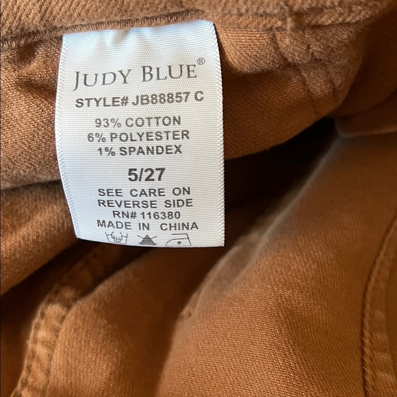 Judy Blue High Waist Garment Dyed Camel Double Cuff Joggers - Picture 6 of 6